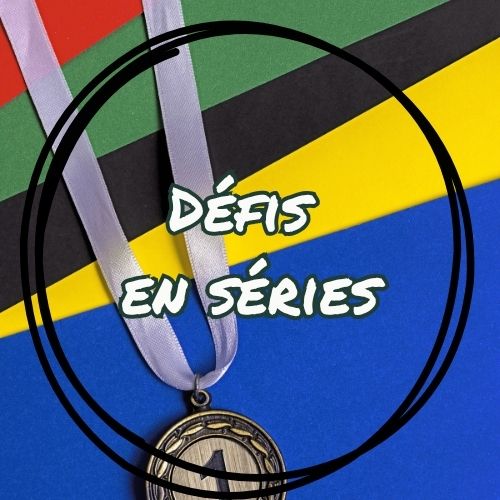 Défis en séries représenté avec une médaille type olympiades pour décrire un jeu compétitif
