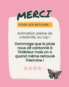 Retour d'un.e participant.e sur l'animation L'hermine a disparu en 2026